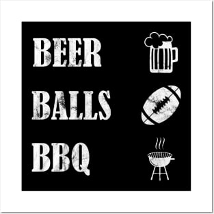 Beer Balls BBQ Gift Idea for Barbecue Lovers Posters and Art